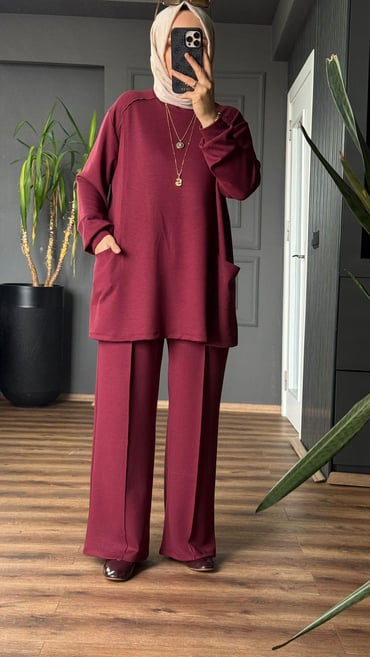 BELMAGHRIBIA – Ensemble Détail Poches Chic - YZ0075