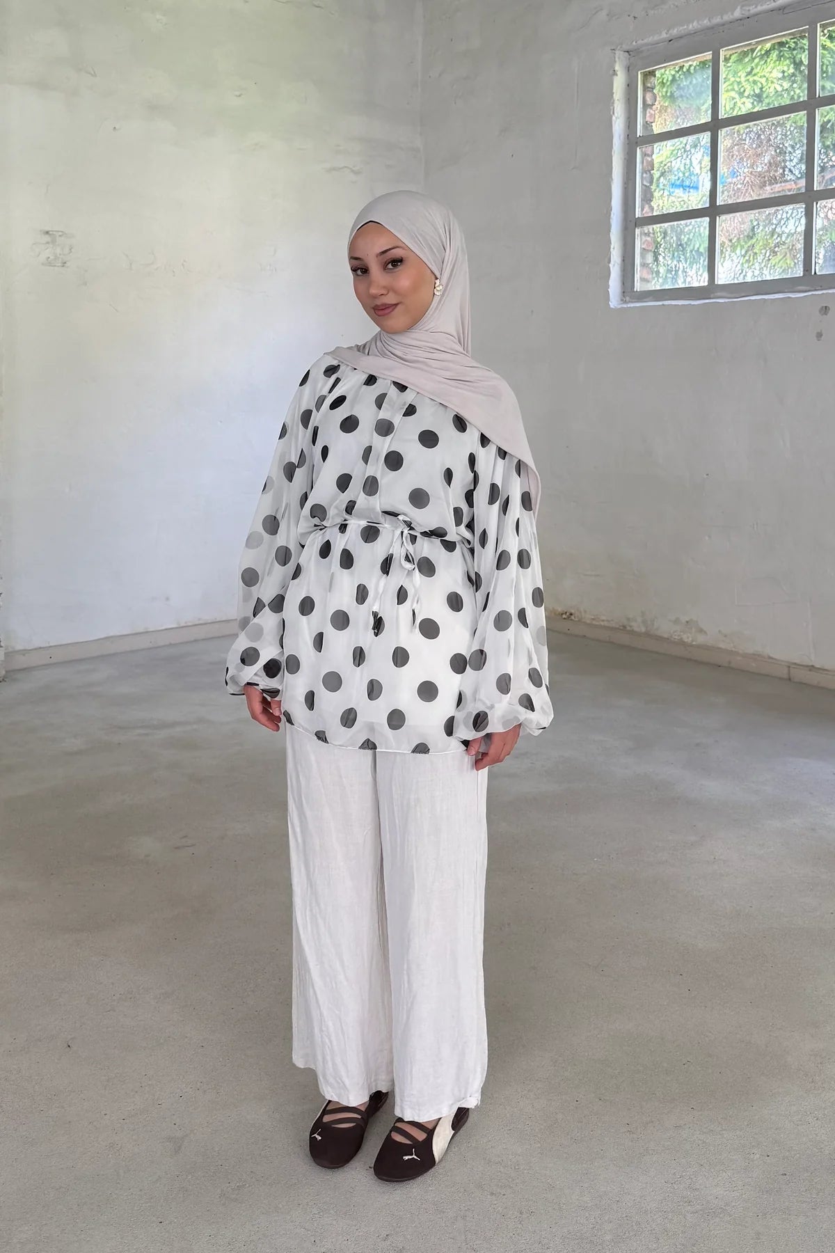 BELMAGHRIBIA – Blouse Élodie à Pois - YZ0165