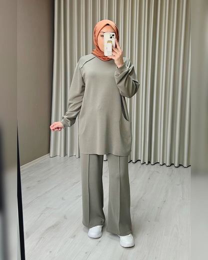 BELMAGHRIBIA – Ensemble Détail Poches Chic - YZ0075