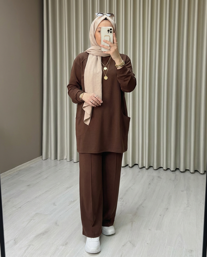 BELMAGHRIBIA – Ensemble Détail Poches Chic - YZ0075