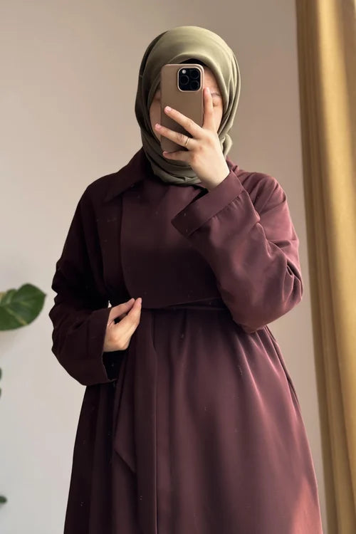 BELMAGHRIBIA – Ensemble Trench et Pantalon Élégant -YZ0059