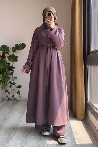 BELMAGHRIBIA – Ensemble Trench et Pantalon Élégant -YZ0059