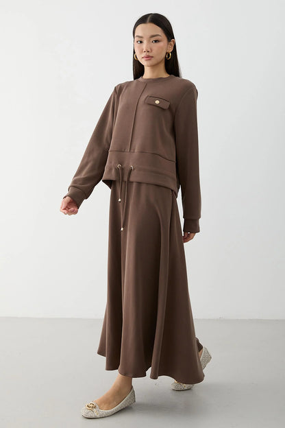 BELMAGHRIBIA – Ensemble Jupe Plissée Élégant - YZ0067